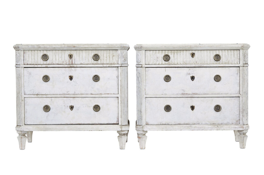Pair of 19th Century Painted Chest of Drawers