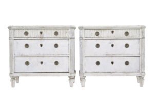 PAIR OF 19TH CENTURY PAINTED CHEST OF DRAWERS