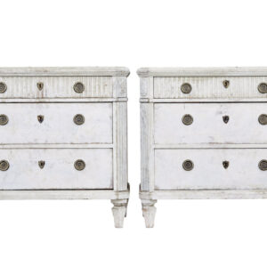 PAIR OF 19TH CENTURY PAINTED CHEST OF DRAWERS