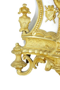 19th Century French Ormolu and Marble Figural Mantel Clock — thumbnail 5