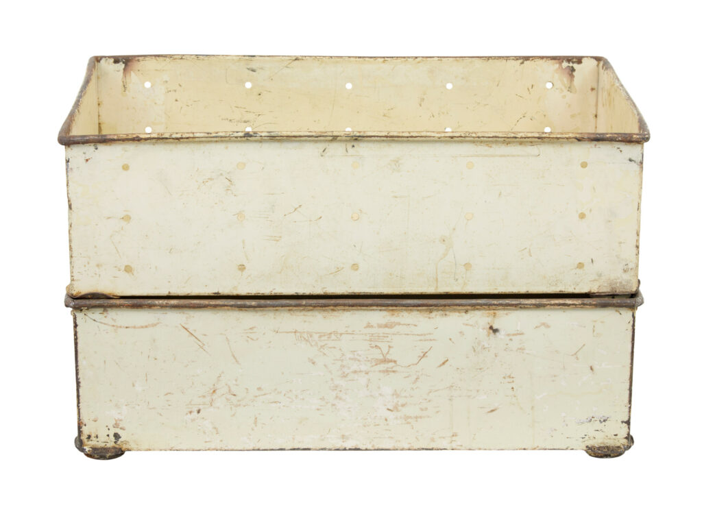 Pair of Early 20th Century Industrial Steel Storage Boxes — image 5