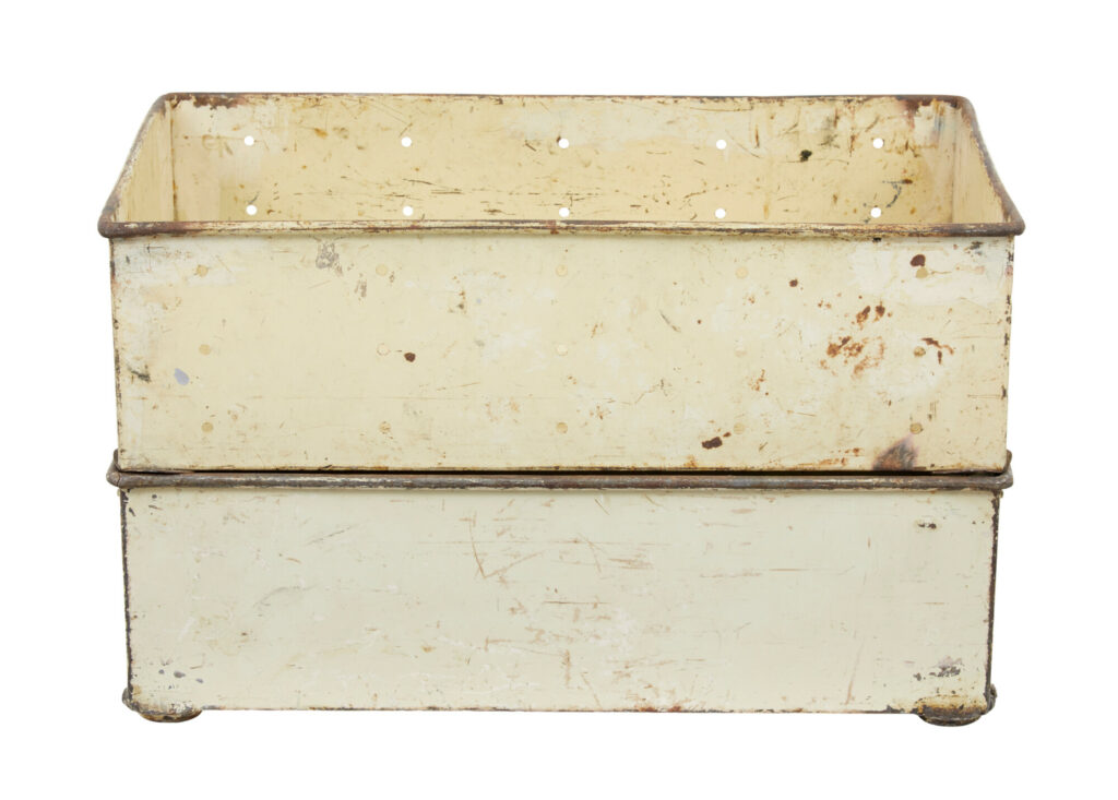 Pair of Early 20th Century Industrial Steel Storage Boxes — image 6