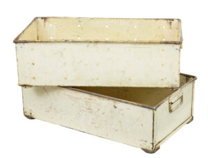 Pair of Early 20th Century Industrial Steel Storage Boxes — thumbnail 2