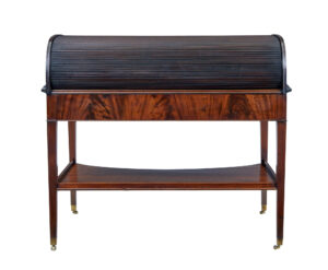 19th Century William Iv Mahogany Roll Top Writing Desk — thumbnail 3