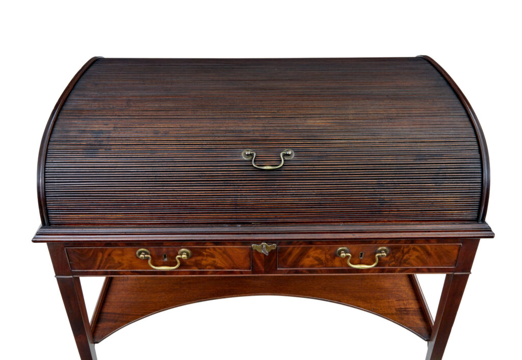 19th Century William Iv Mahogany Roll Top Writing Desk — image 6