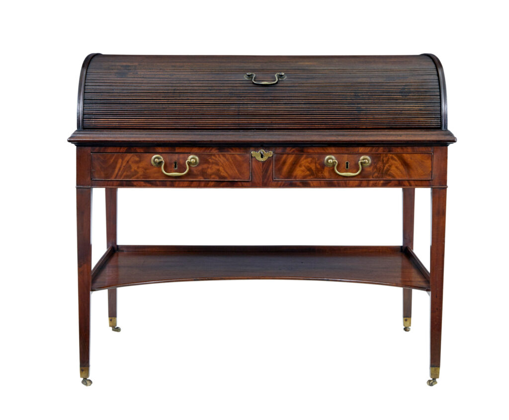 19th Century William Iv Mahogany Roll Top Writing Desk — image 5