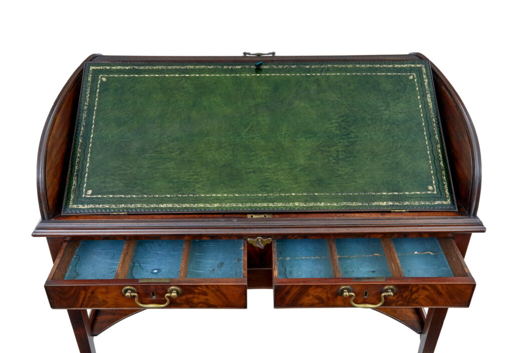19th Century William Iv Mahogany Roll Top Writing Desk — image 8