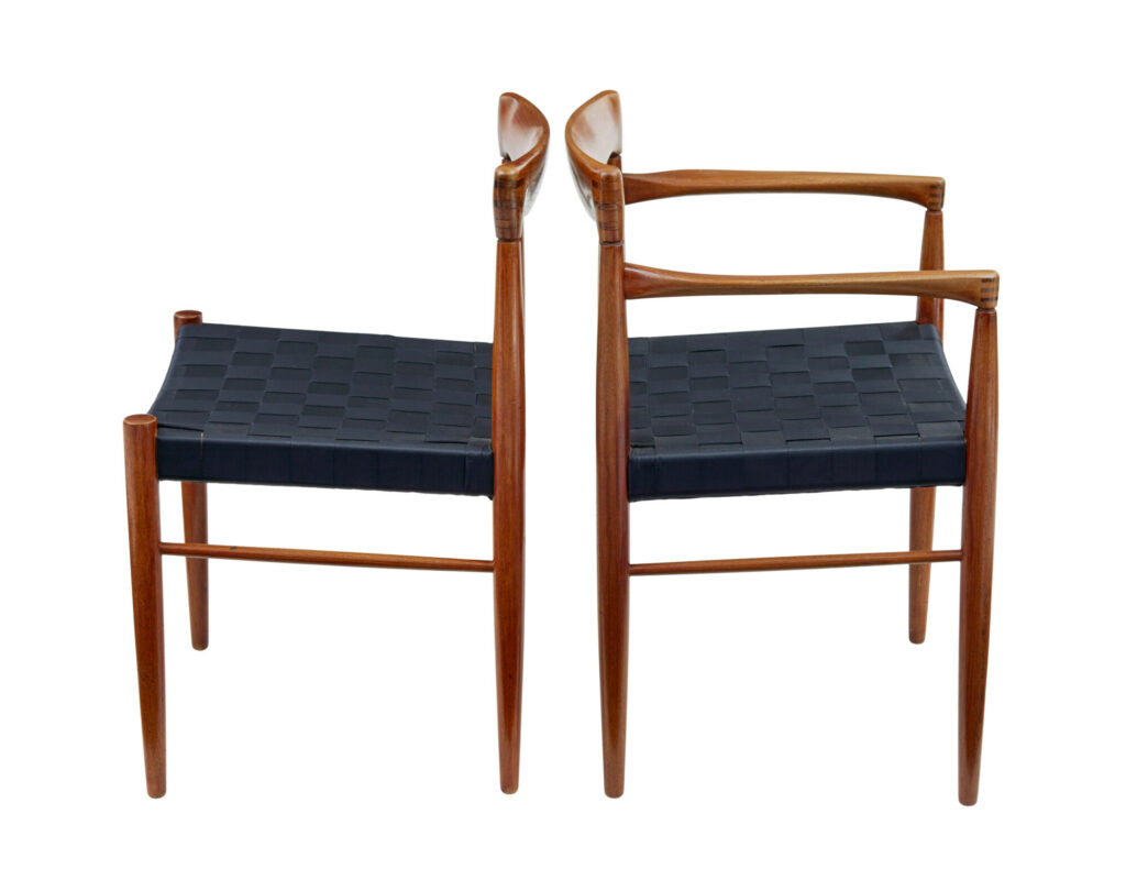 Set of 10 Mid Century Teak Dining Chairs by Bramin — image 8