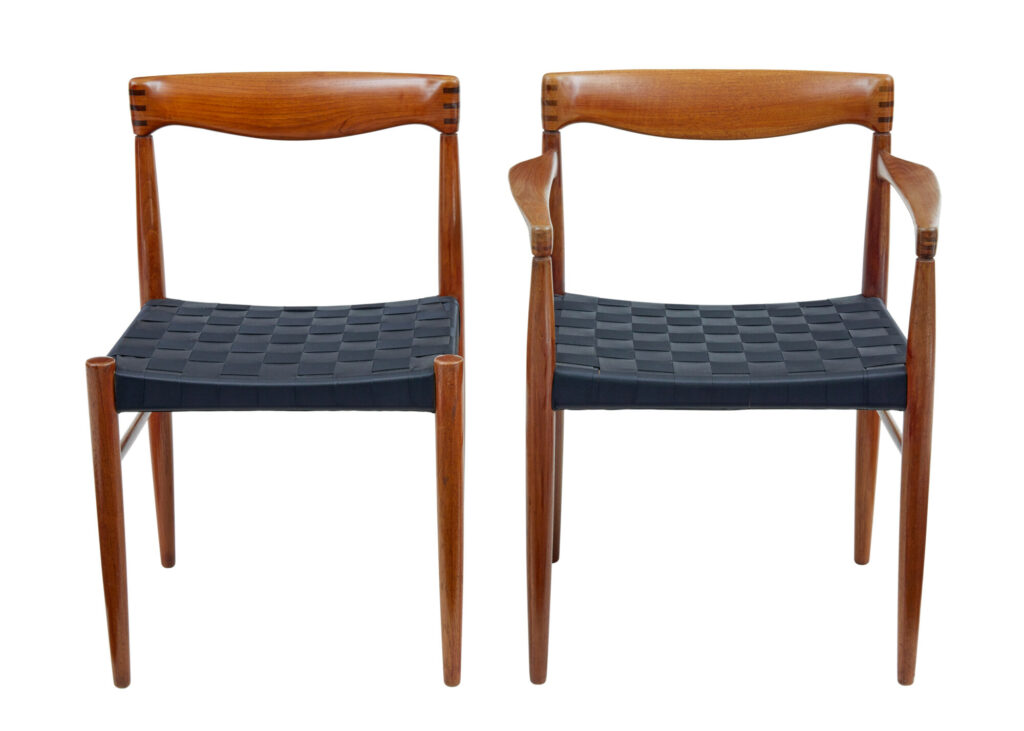 Set of 10 Mid Century Teak Dining Chairs by Bramin — image 10