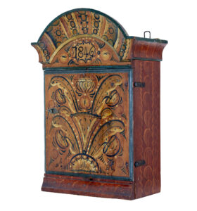Hand Painted Mid 19th Century Swedish Wall Cabinet — thumbnail 1
