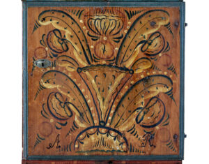 Hand Painted Mid 19th Century Swedish Wall Cabinet — thumbnail 3
