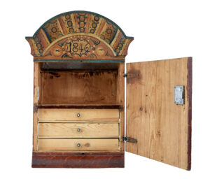 Hand Painted Mid 19th Century Swedish Wall Cabinet — thumbnail 9