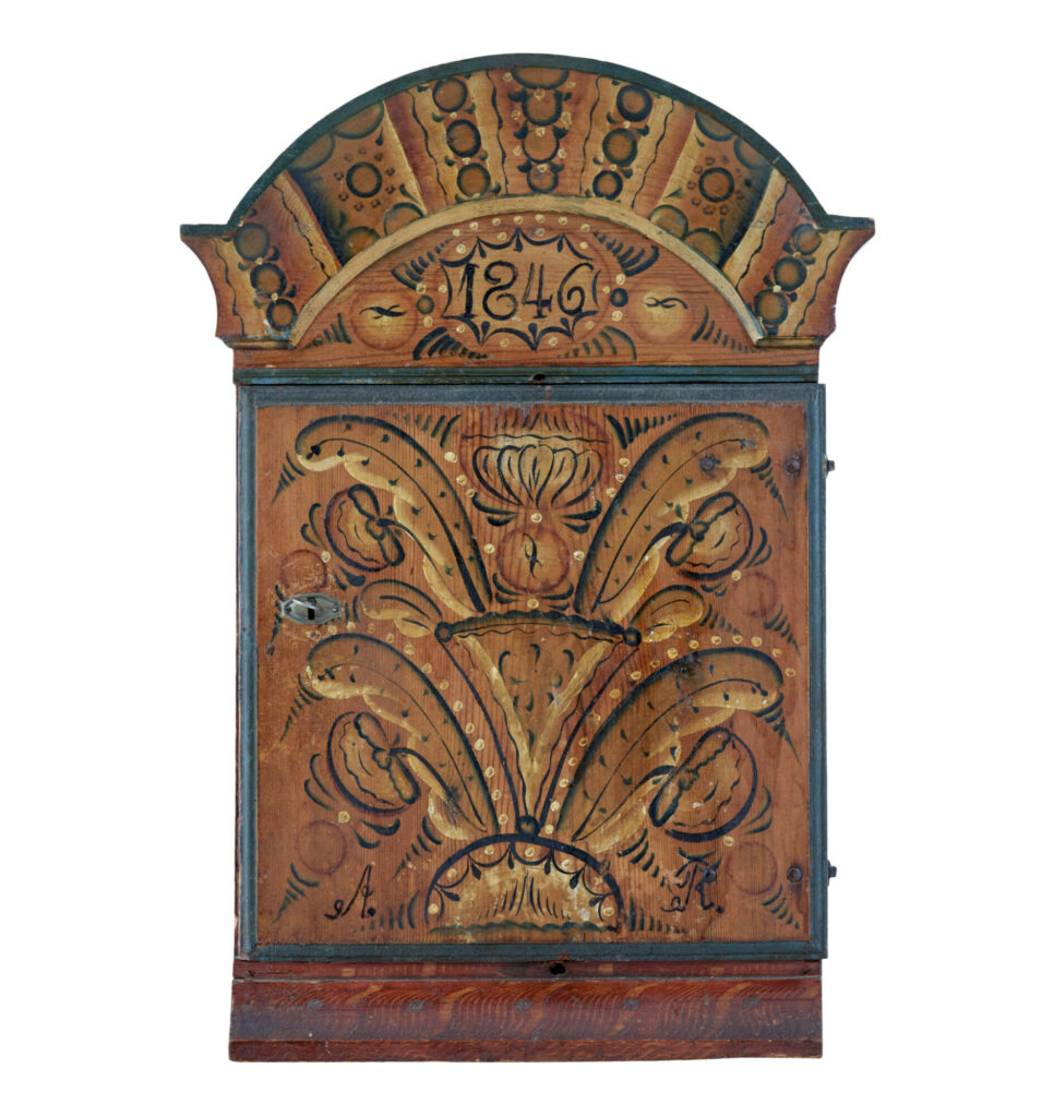 Hand Painted Mid 19th Century Swedish Wall Cabinet — image 10