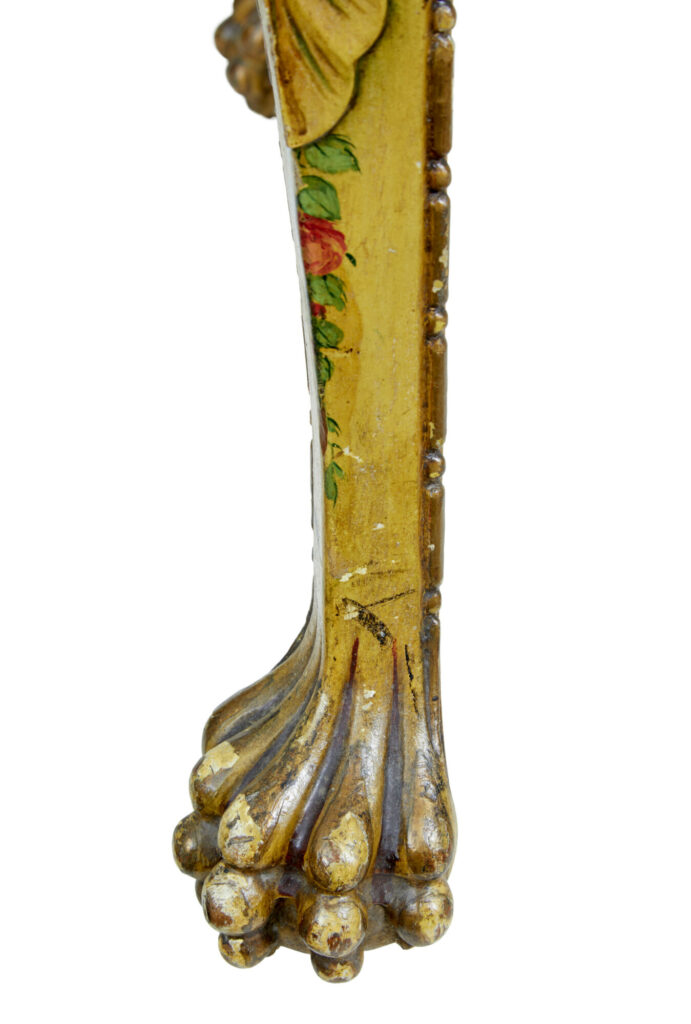 19th Century Biedermeier Carved and Painted Cane Chair — image 3