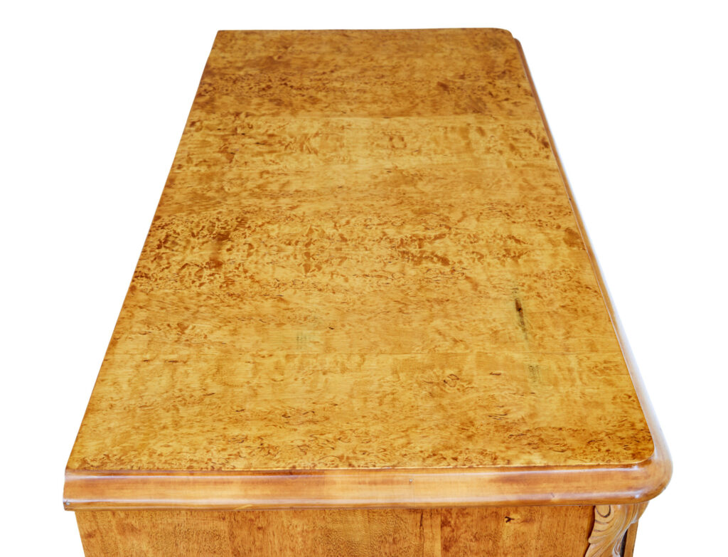 19th Century Swedish Burr Birch Chest of Drawers — image 8
