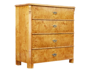 19th Century Swedish Burr Birch Chest of Drawers — thumbnail 1
