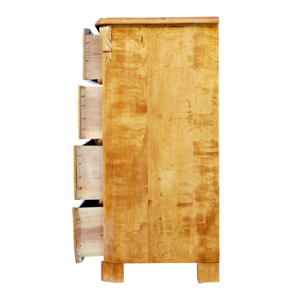 19th Century Swedish Burr Birch Chest of Drawers — image 4