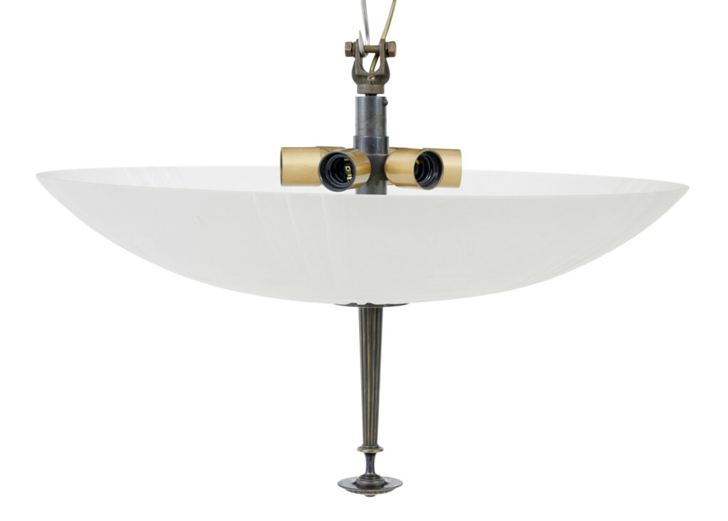 Fine Pair of Large Art Deco Pendant Lights by Orrefors — image 9