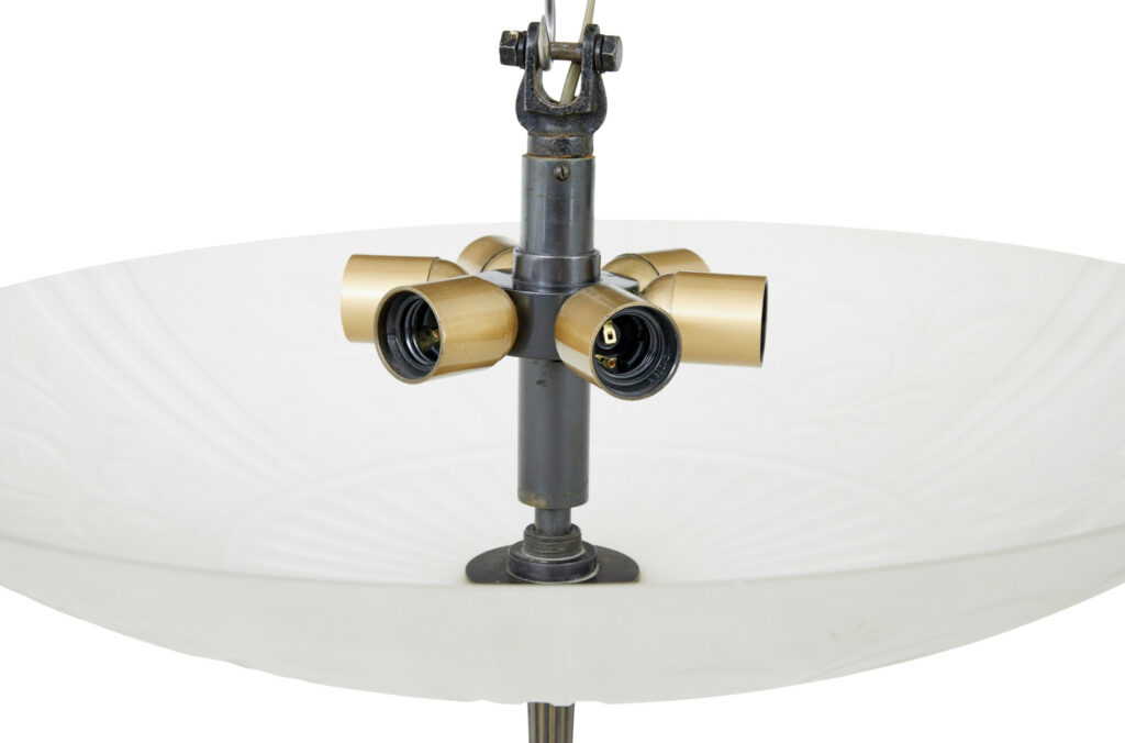 Fine Pair of Large Art Deco Pendant Lights by Orrefors — image 7