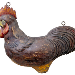FRENCH 19TH CENTURY CARVED SOLID WOOD ROOSTER SHOP DISPLAY
