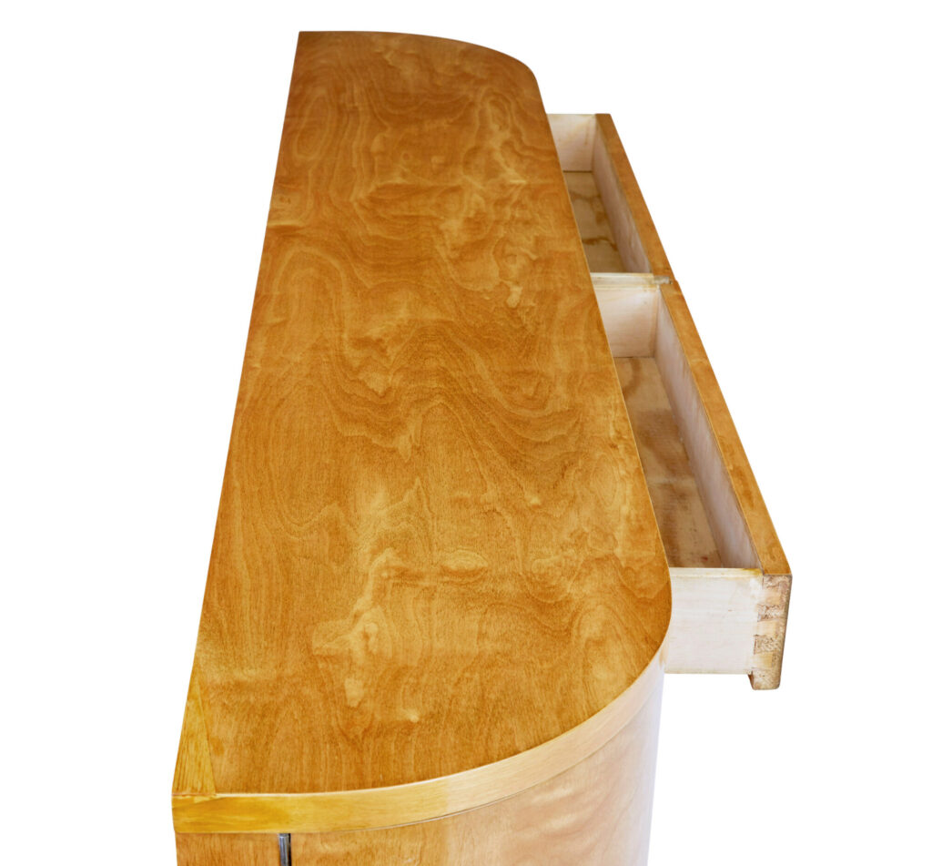 Swedish Mid Century Shaped Low Open Bookcase — image 3