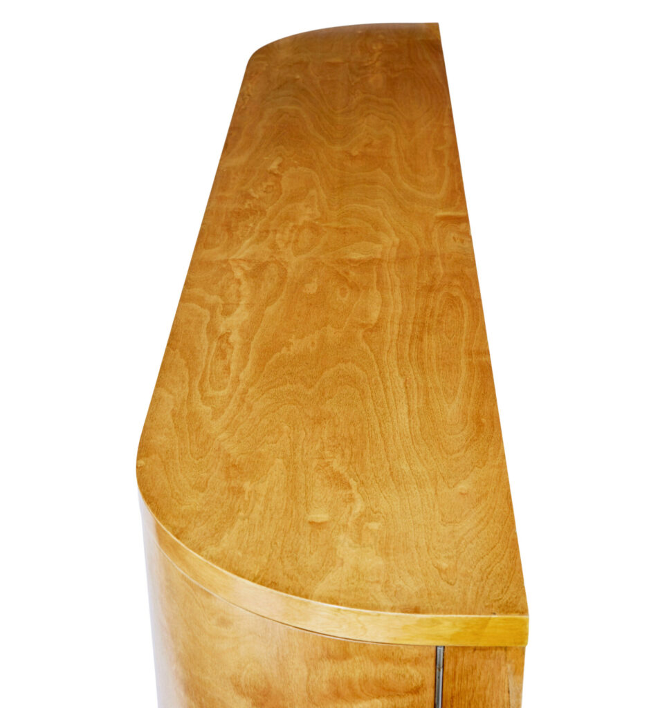 Swedish Mid Century Shaped Low Open Bookcase — image 4