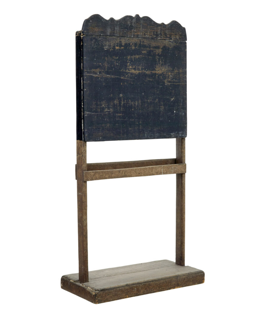 19TH CENTURY RUSTIC SWEDISH CLASS ROOM BLACKBOARD