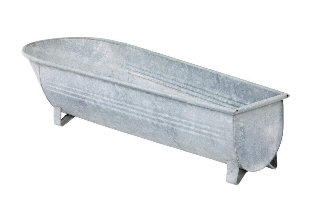 Mid Century Galvanised Tin Bath