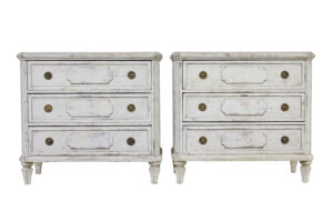 Pair of Swedish Painted 19th Century Commodes — thumbnail 1