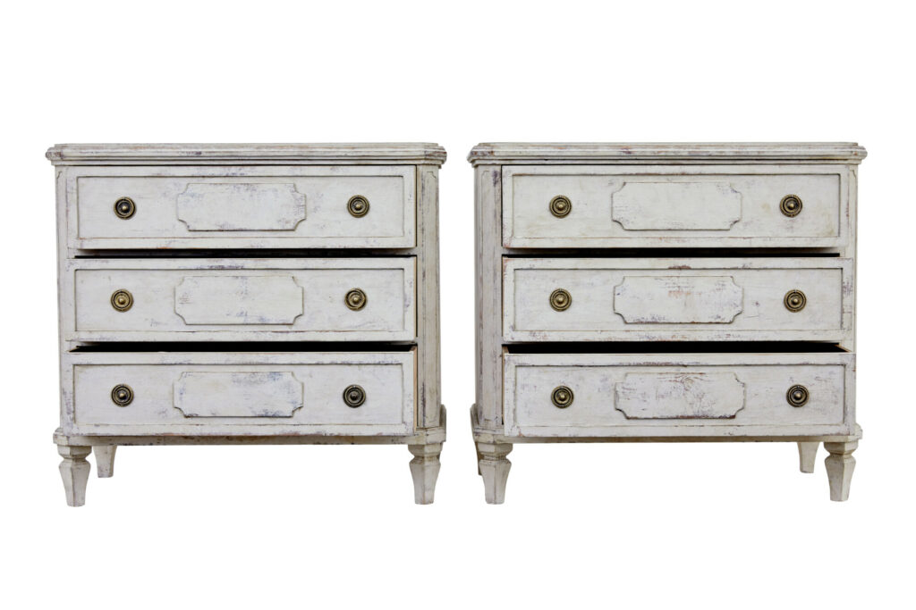 Pair of Swedish Painted 19th Century Commodes — image 9