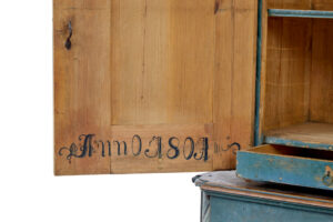 Early 19th Century Original Painted Tuna Region Swedish Cabinet — thumbnail 7