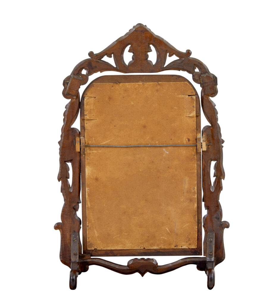 Late 19th Century Carved Oak Rococo Revival Vanity Mirror — image 5