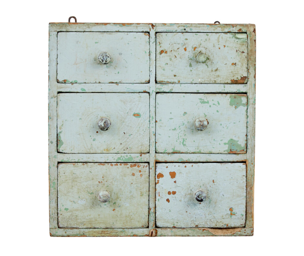 19th Century Scandinavian Rustic Bank of Drawers — image 5