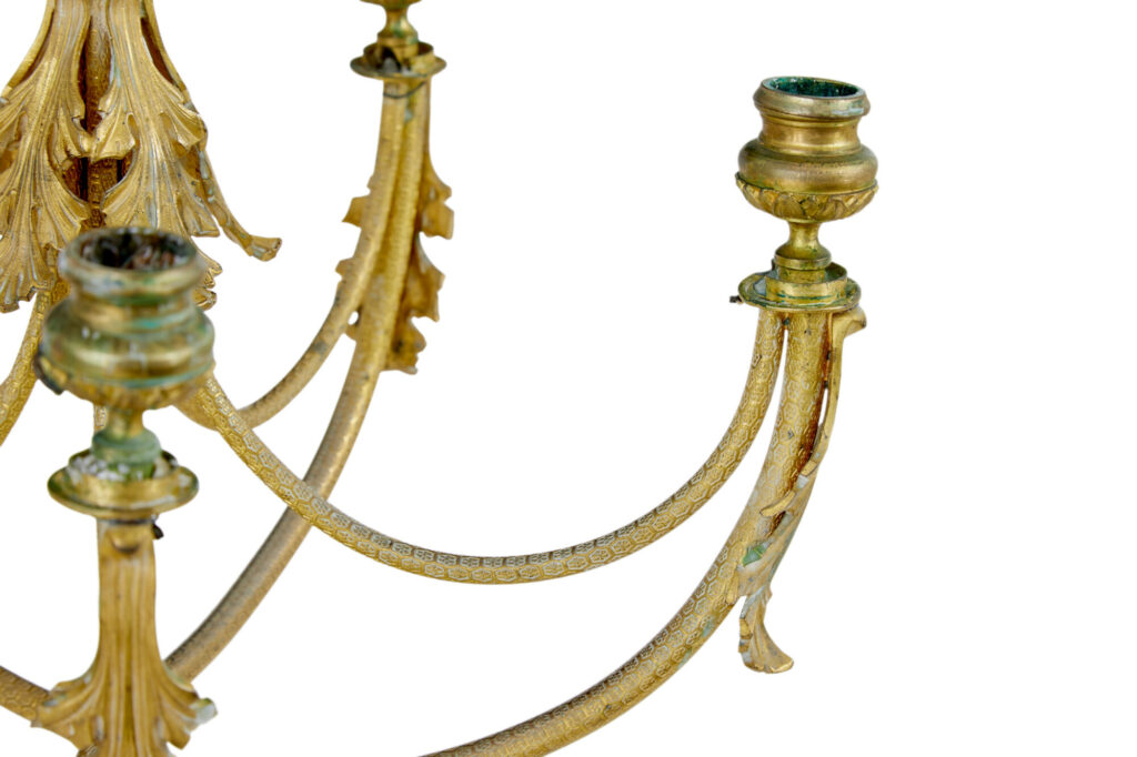 19th Century French Ormolu Six-Candle Candelabra — image 3