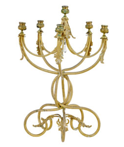 19TH CENTURY FRENCH ORMOLU SIX-CANDLE CANDELABRA