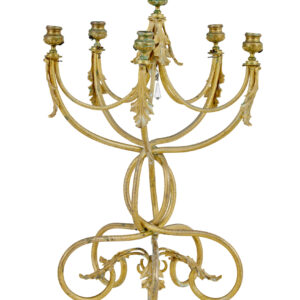 19TH CENTURY FRENCH ORMOLU SIX-CANDLE CANDELABRA