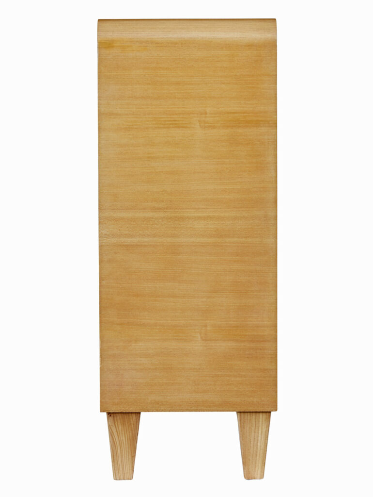 Mid 20th Century Elm and Burr Low Open Bookcase by Bodafors — image 6
