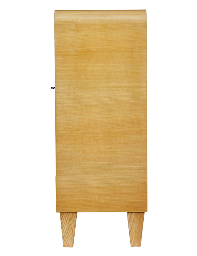 Mid 20th Century Elm and Burr Low Open Bookcase by Bodafors — image 7
