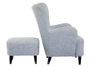 Contemporary Scandinavian Grace Armchair with Stool — thumbnail 8