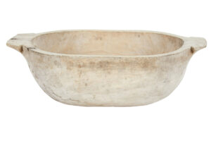 Large Early 20th Century Hand Carved Solid Wood Vessel — thumbnail 5