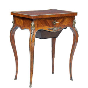 19TH CENTURY FRENCH KINGWOOD SEWING WORK TABLE