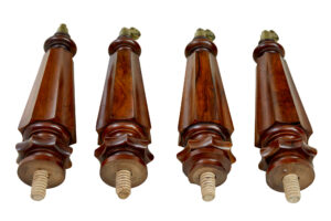 Set of 4 19th Century Mahogany Dining Table Legs for Project — thumbnail 3
