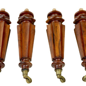 SET OF 4 19TH CENTURY MAHOGANY DINING TABLE LEGS FOR PROJECT
