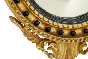 19th Century Carved Gilt Convex Mirror — thumbnail 4