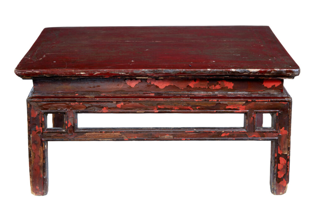 18th Century Red Lacquer Low Occasional Table — image 6