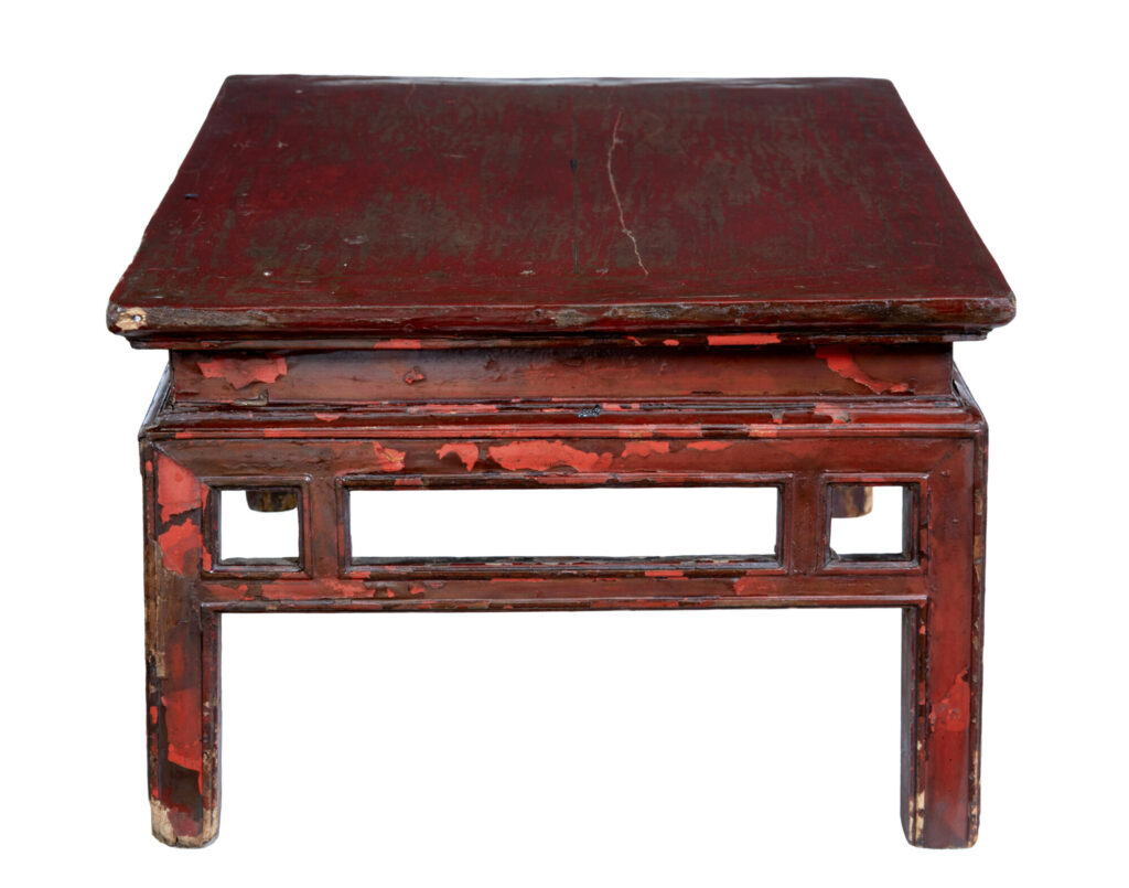 18th Century Red Lacquer Low Occasional Table — image 5