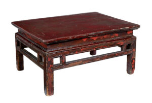 18TH CENTURY RED LACQUER LOW OCCASIONAL TABLE