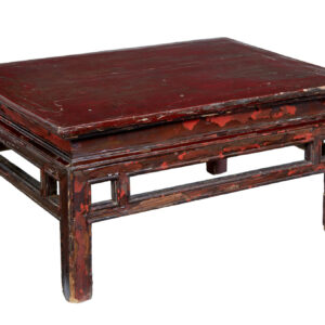 18TH CENTURY RED LACQUER LOW OCCASIONAL TABLE