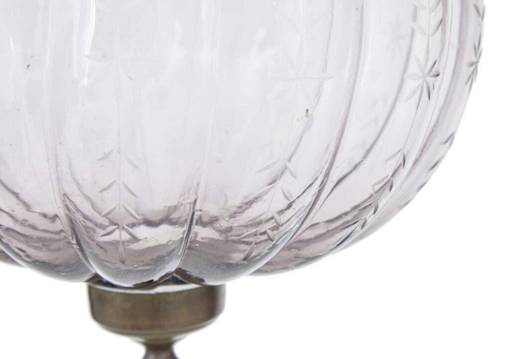 Pair of Early 20th Century French Glass Hanging Lanterns — image 3