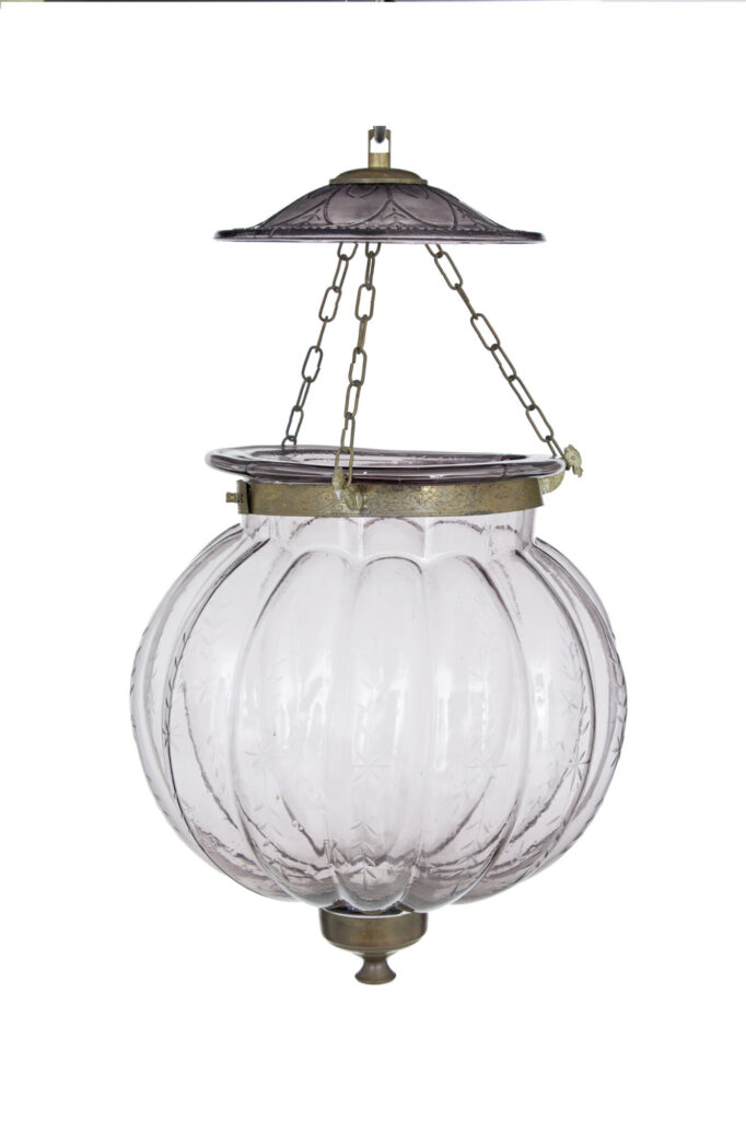 Pair of Early 20th Century French Glass Hanging Lanterns — image 7